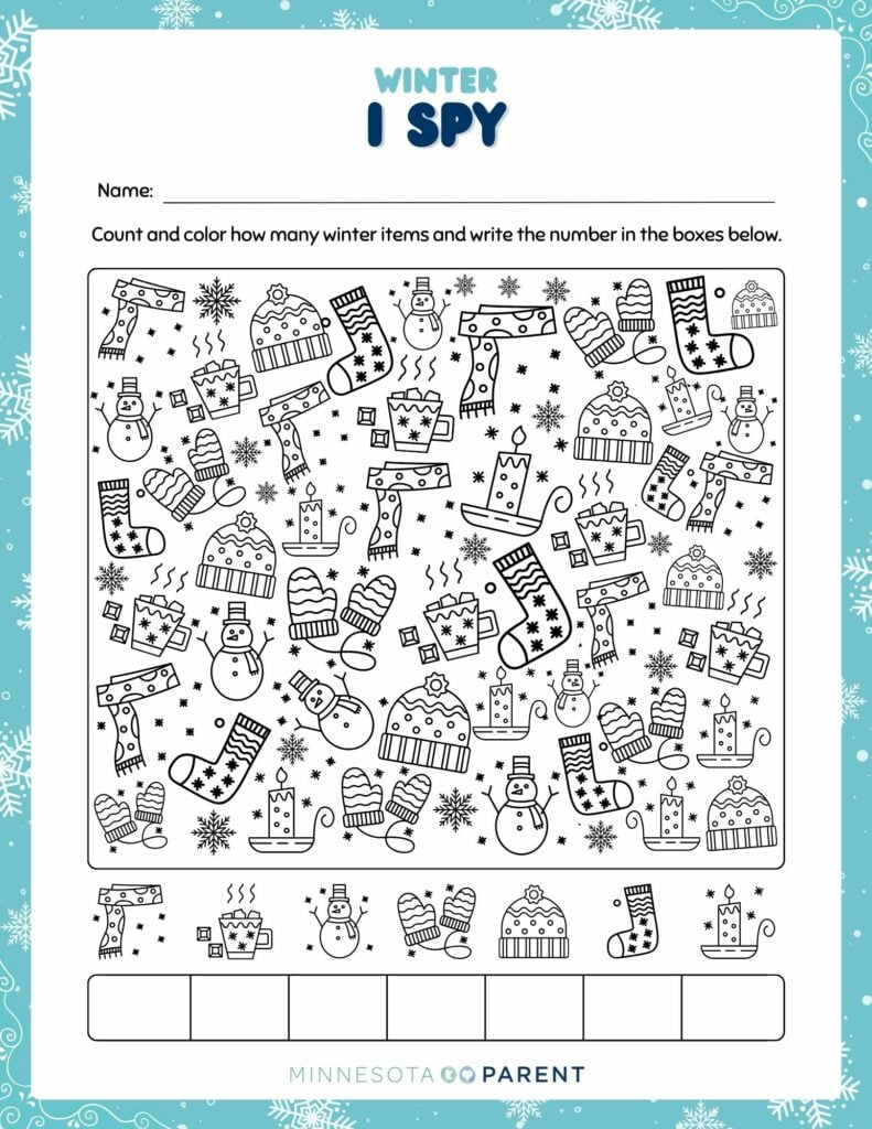 free winter printables and activity pages for kids - minnesota parent